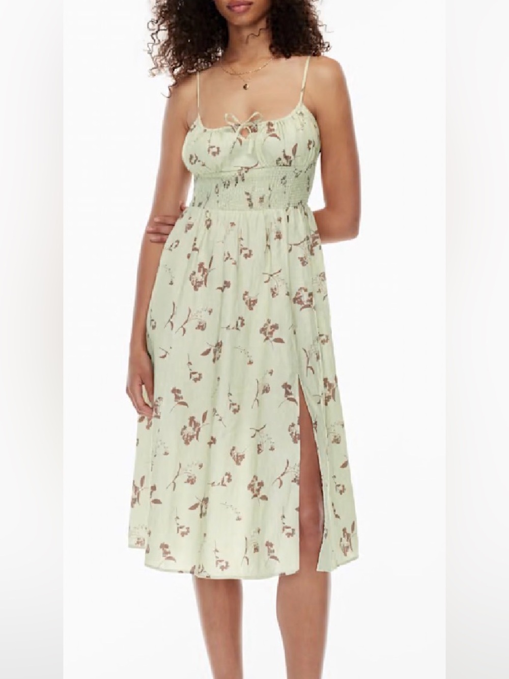 Aritzia Wilfred Genoa Linen Midi Dress